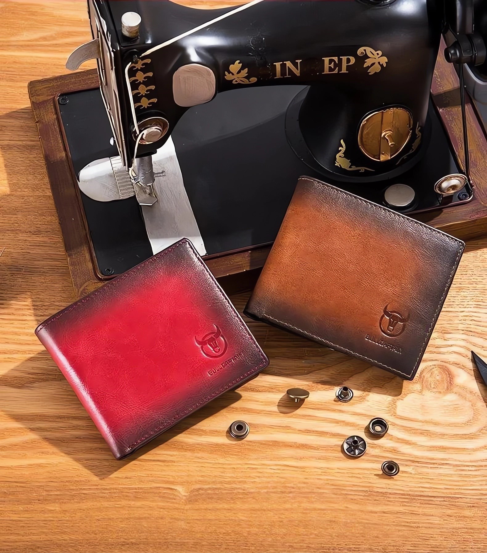 Кожаный мужской кошелек, Мужской бумажник их натуральной кожи